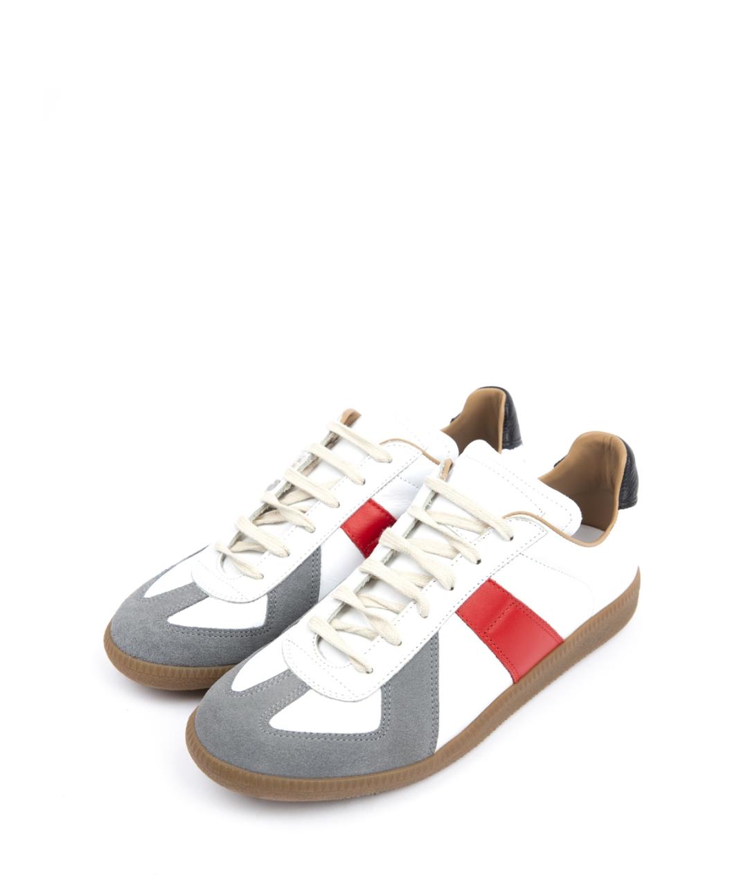 MAISON MARGIELA Мульти кожаные низкие кроссовки / кеды, фото 2