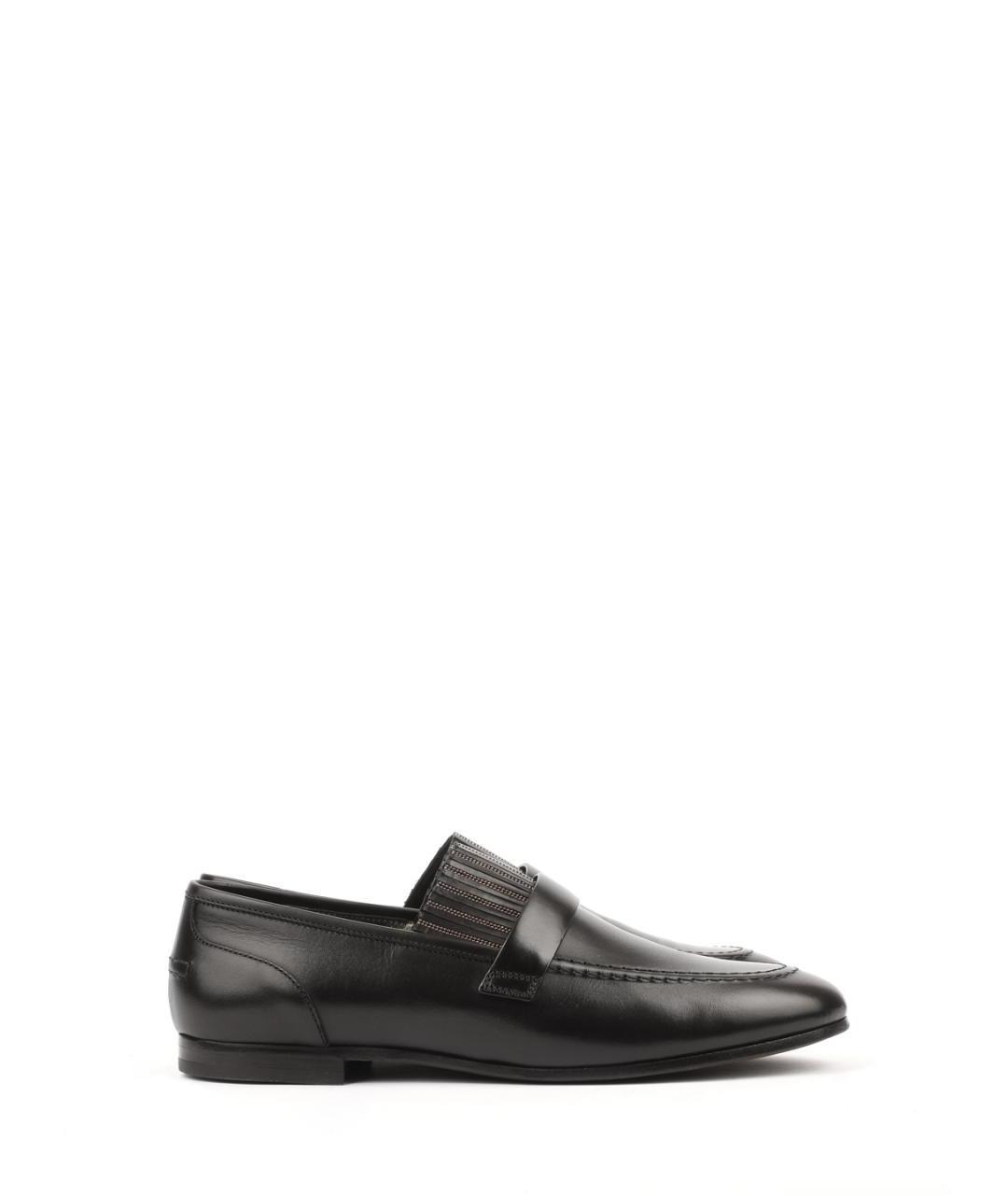 BRUNELLO CUCINELLI Черные кожаные лоферы, фото 1