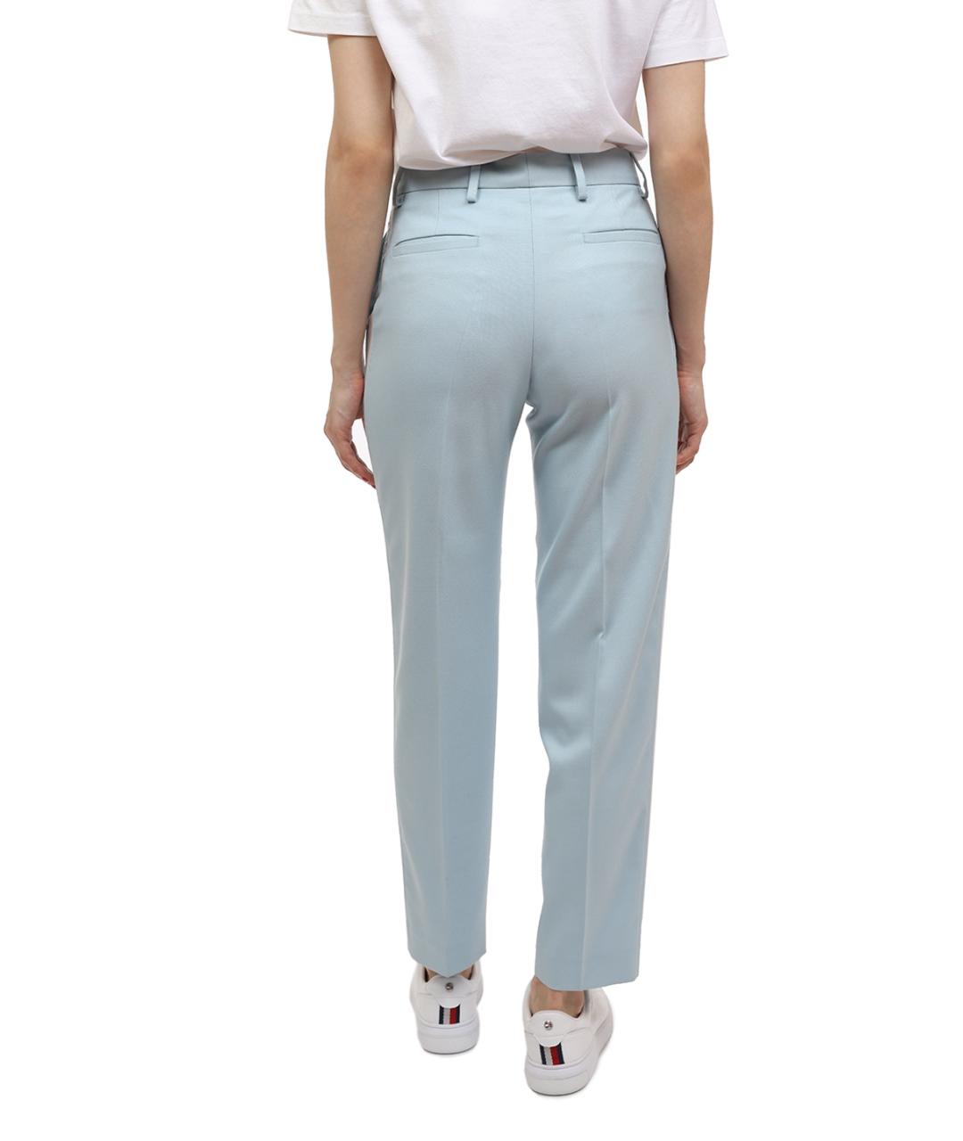 CALVIN KLEIN Голубые прямые брюки, фото 4