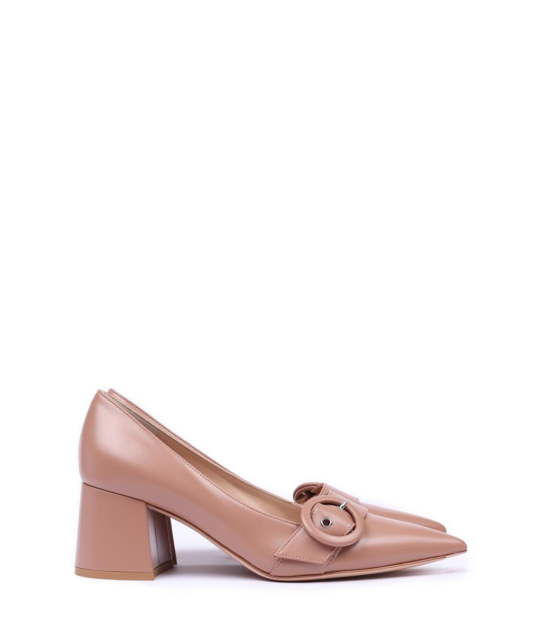 GIANVITO ROSSI Розовые кожаные туфли, фото 1