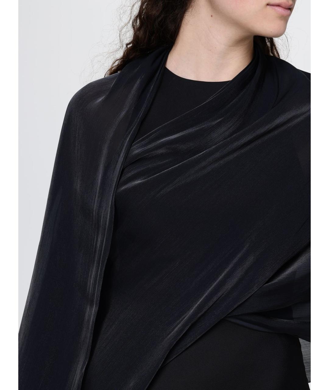 EMPORIO ARMANI Черный шарф, фото 3