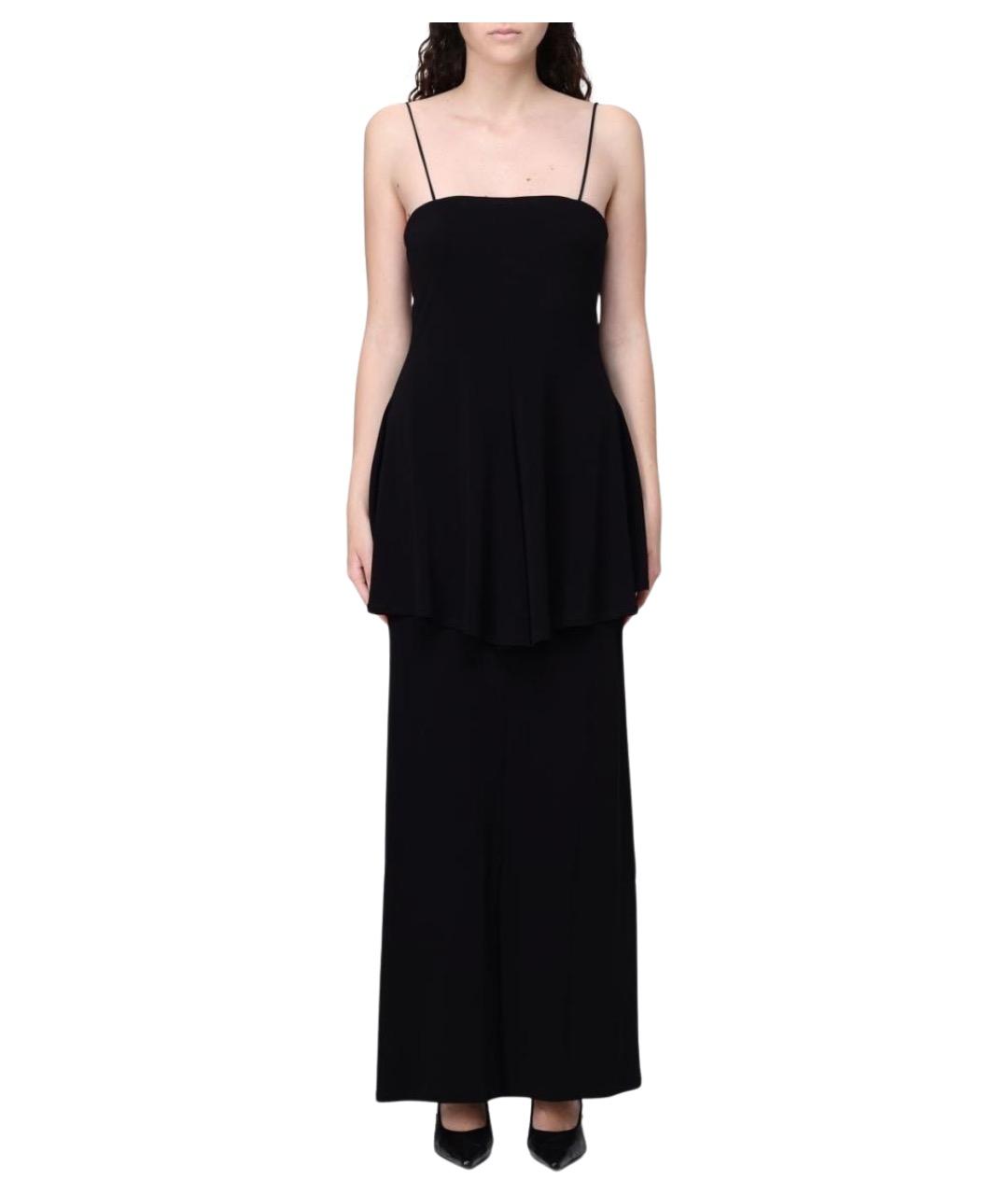 EMPORIO ARMANI Черное вискозное платье, фото 1
