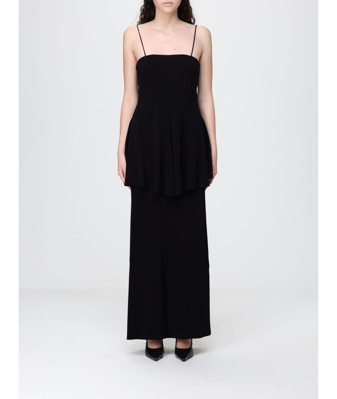 EMPORIO ARMANI Черное вискозное платье, фото 4