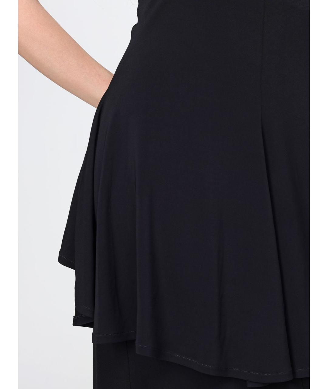 EMPORIO ARMANI Черное вискозное платье, фото 3