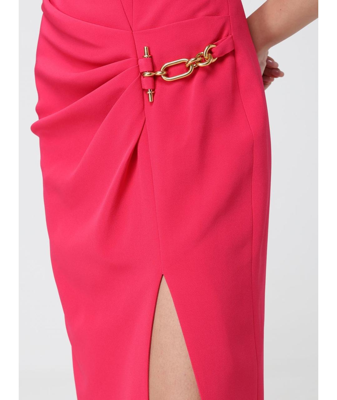 BALMAIN Фуксия вискозное платье, фото 3