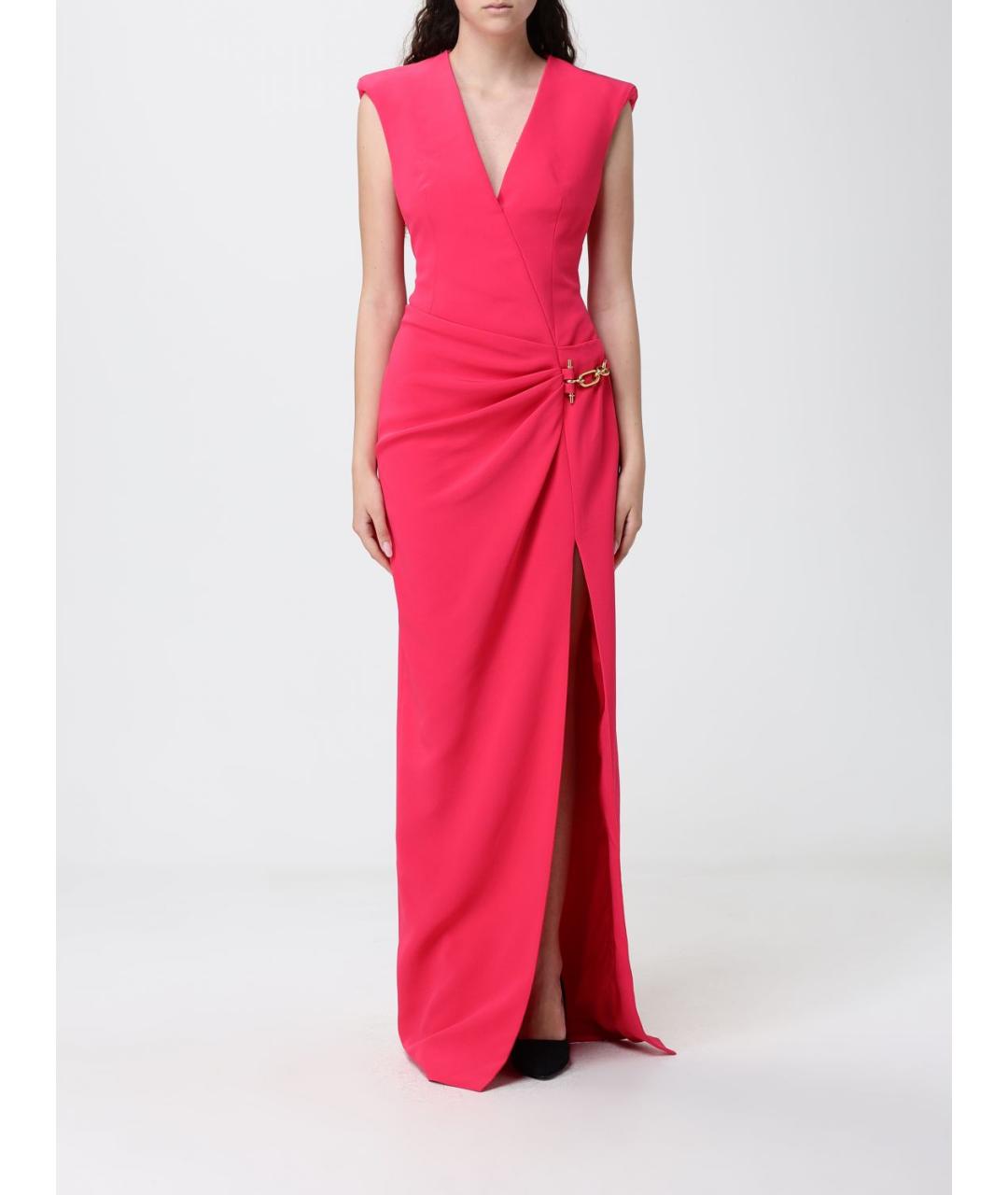 BALMAIN Фуксия вискозное платье, фото 4