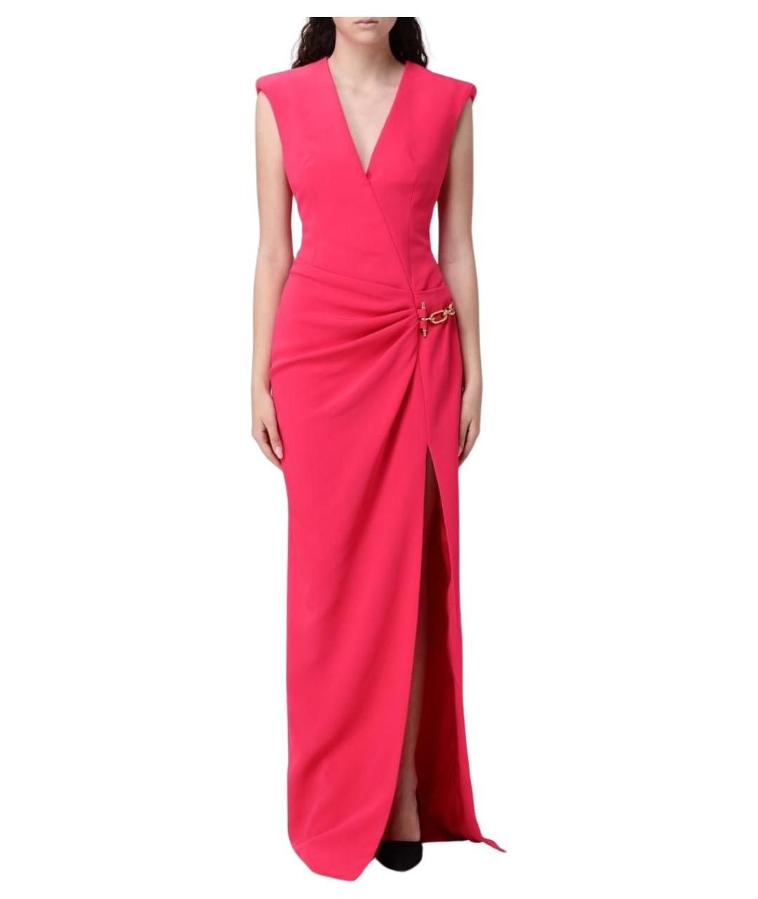 BALMAIN Фуксия вискозное платье, фото 1