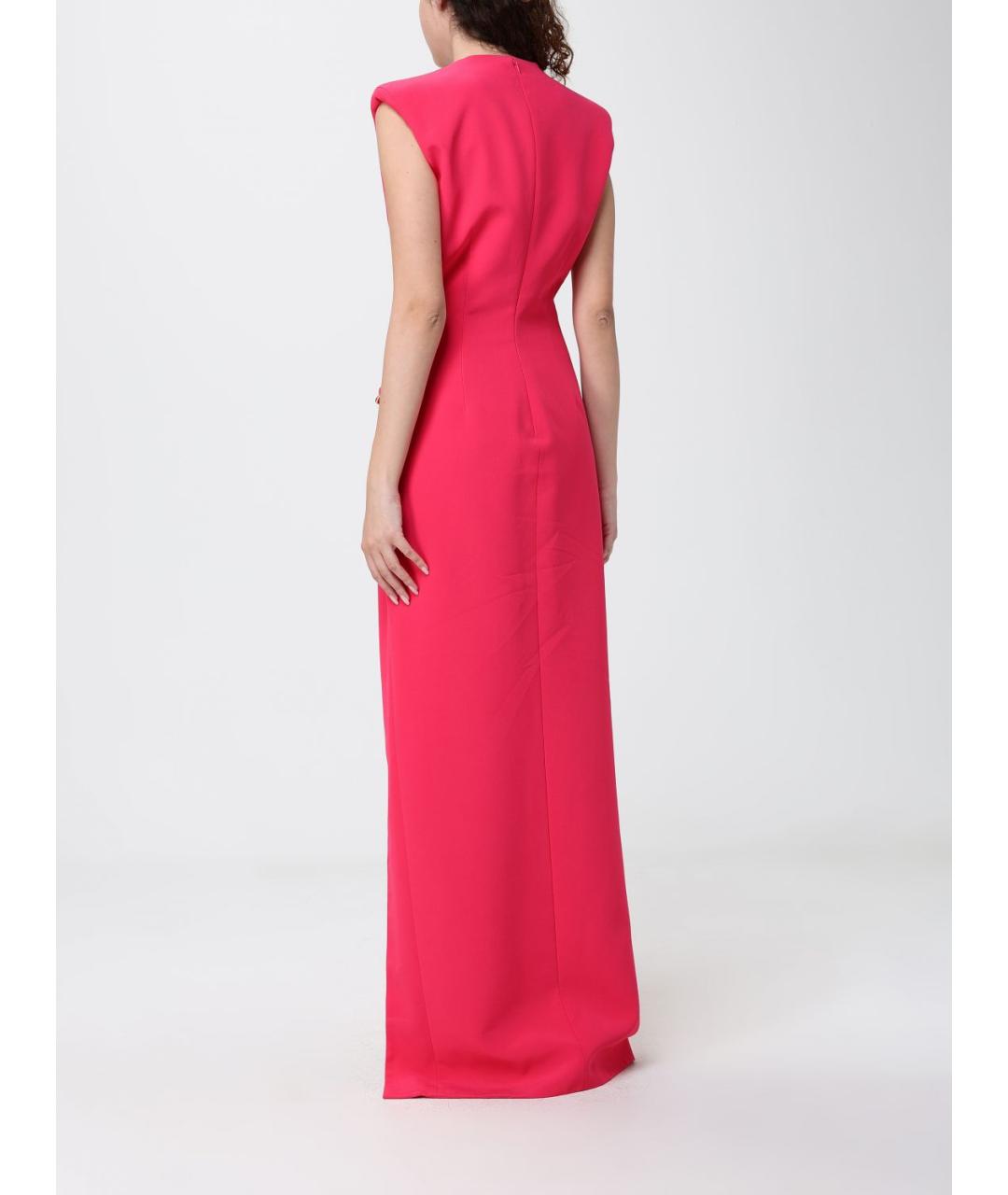 BALMAIN Фуксия вискозное платье, фото 2