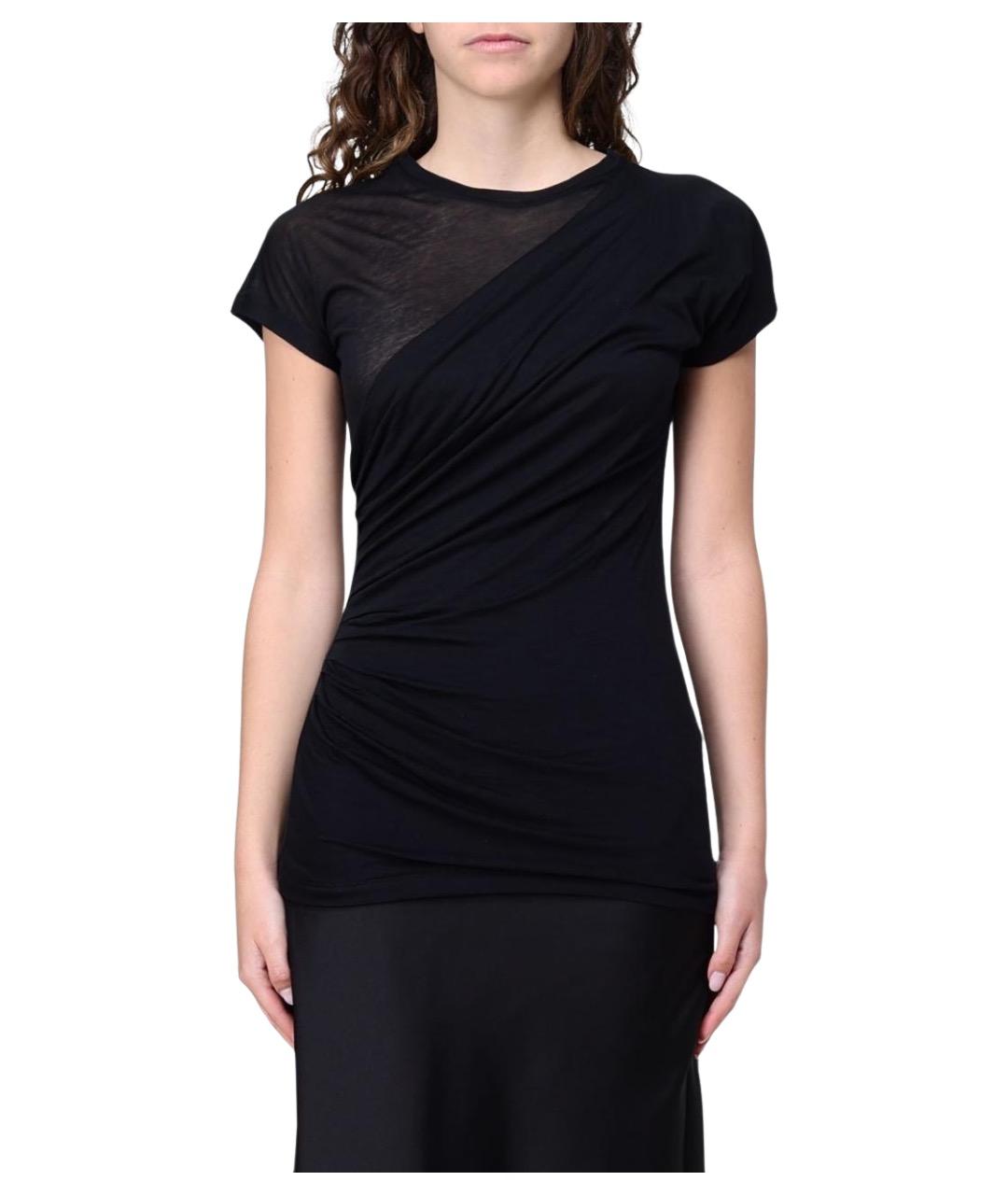 BALMAIN Черная хлопковая футболка, фото 1