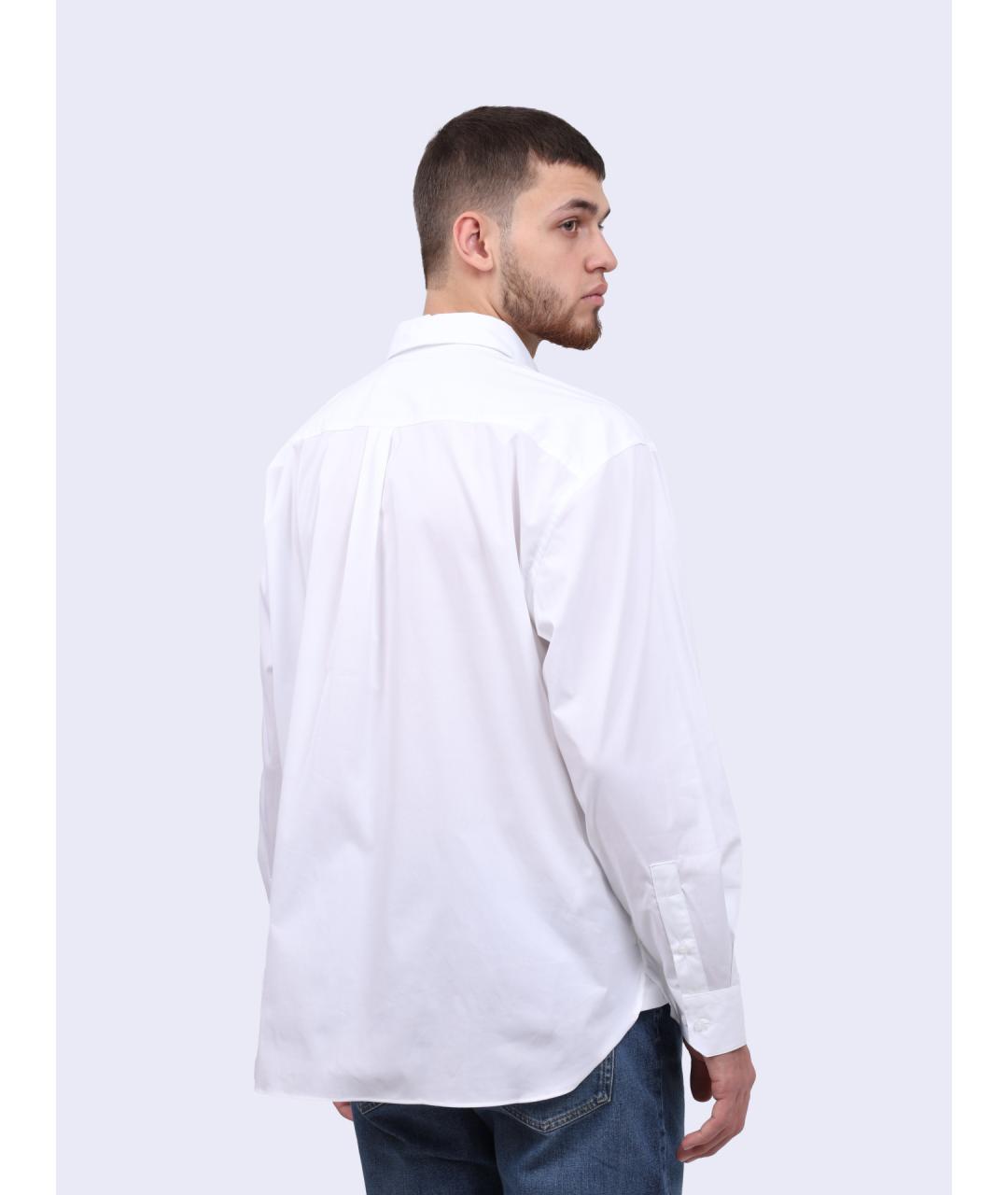 CALVIN KLEIN Белая хлопковая классическая рубашка, фото 4