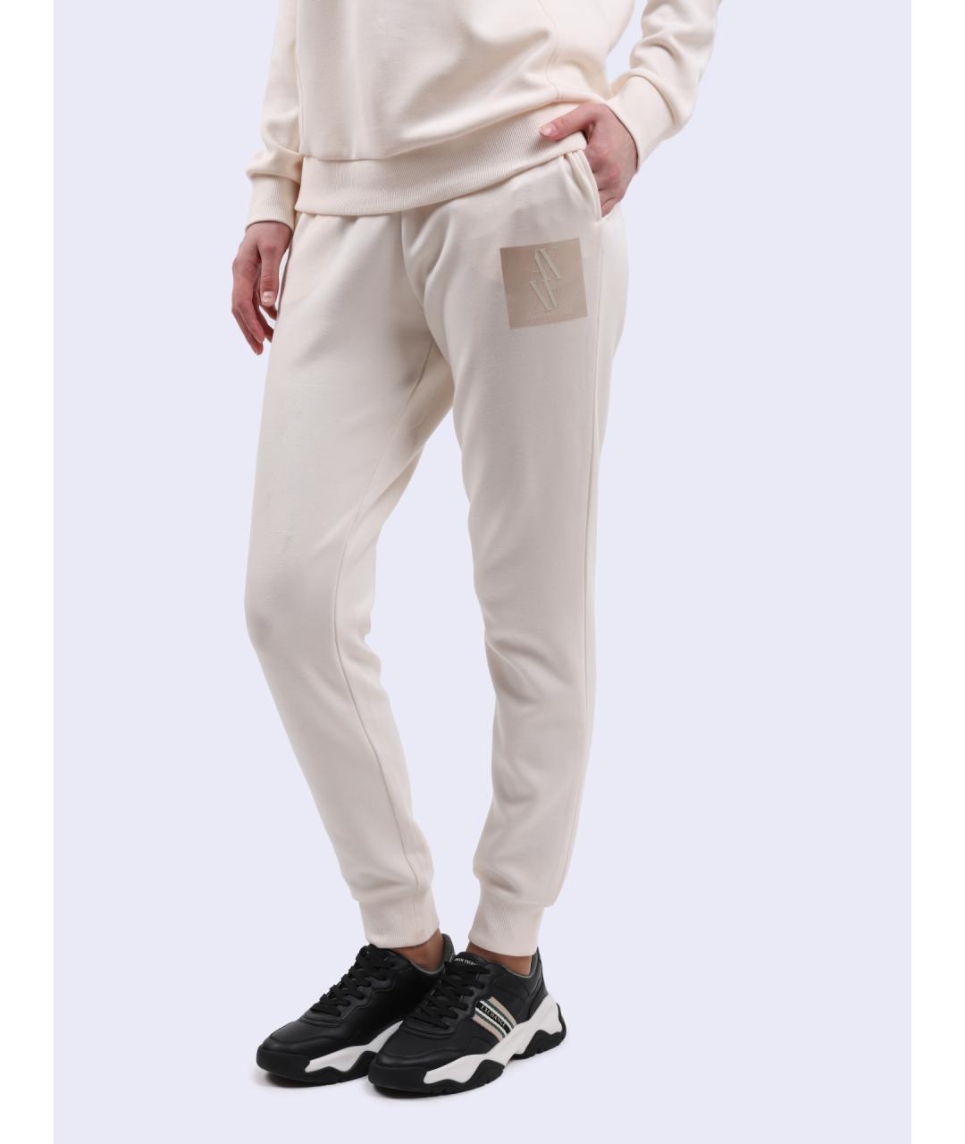 ARMANI EXCHANGE Белые хлопковые спортивные брюки и шорты, фото 3