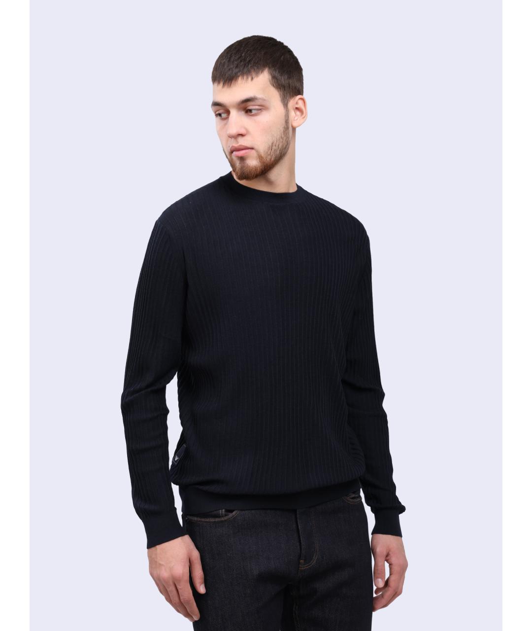 EMPORIO ARMANI Темно-синий джемпер / свитер, фото 3