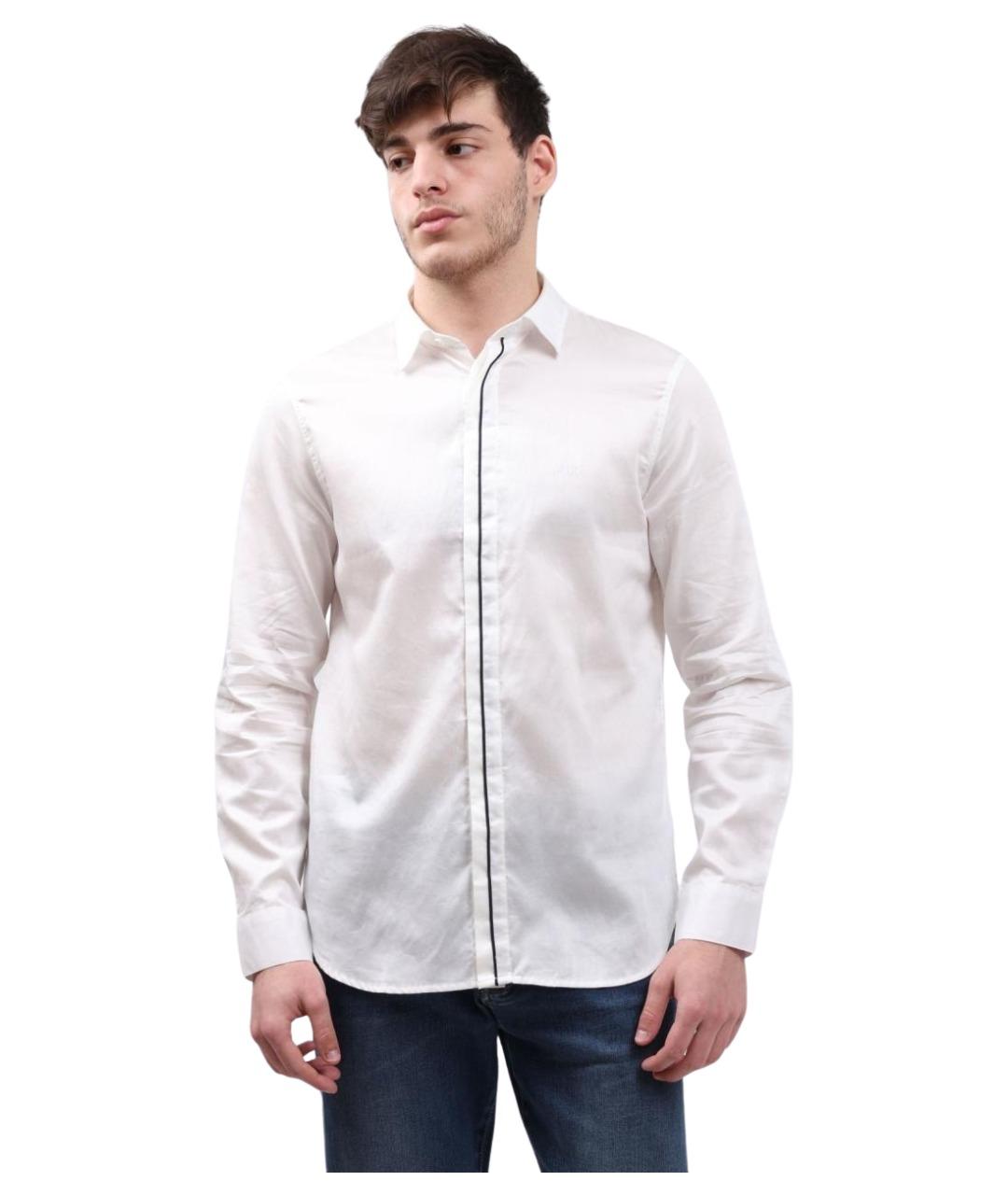 ARMANI EXCHANGE Белая хлопковая кэжуал рубашка, фото 1