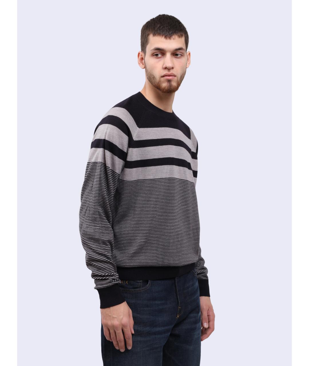 ARMANI EXCHANGE Темно-синий джемпер / свитер, фото 3