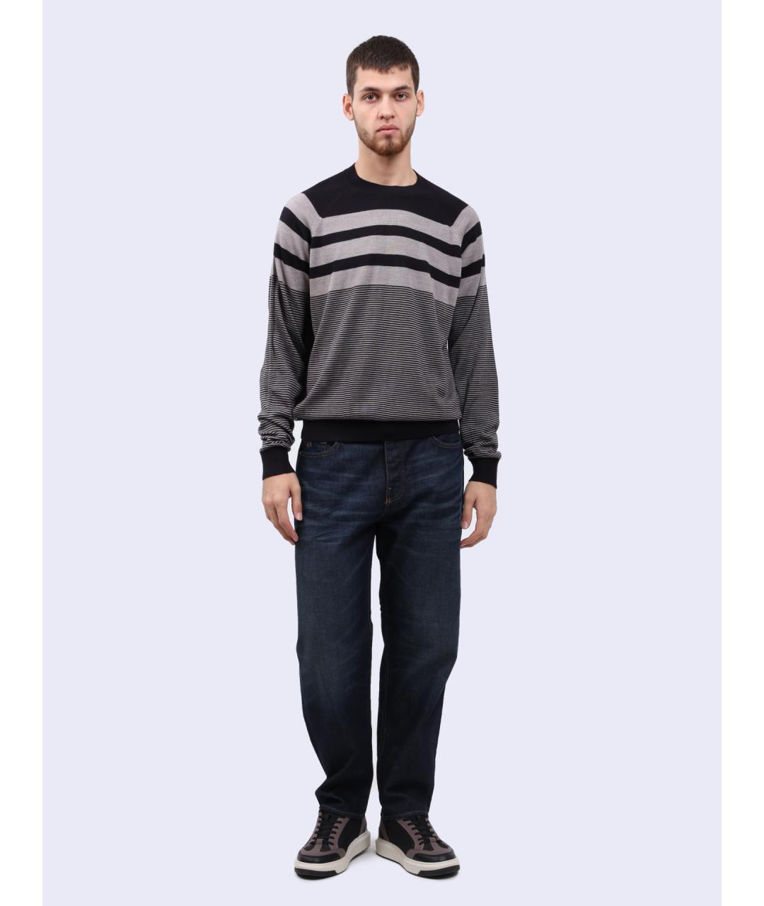 ARMANI EXCHANGE Темно-синий джемпер / свитер, фото 6