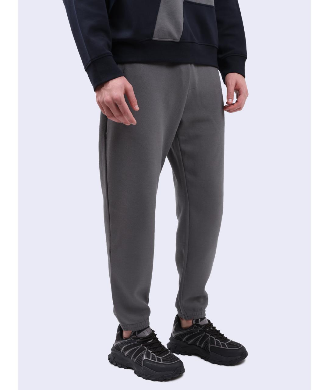 ARMANI EXCHANGE Серые хлопковые повседневные брюки, фото 3