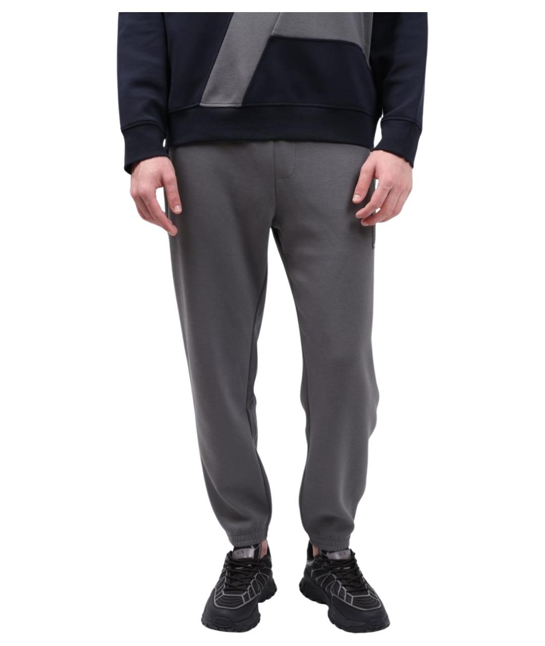 ARMANI EXCHANGE Серые хлопковые повседневные брюки, фото 1