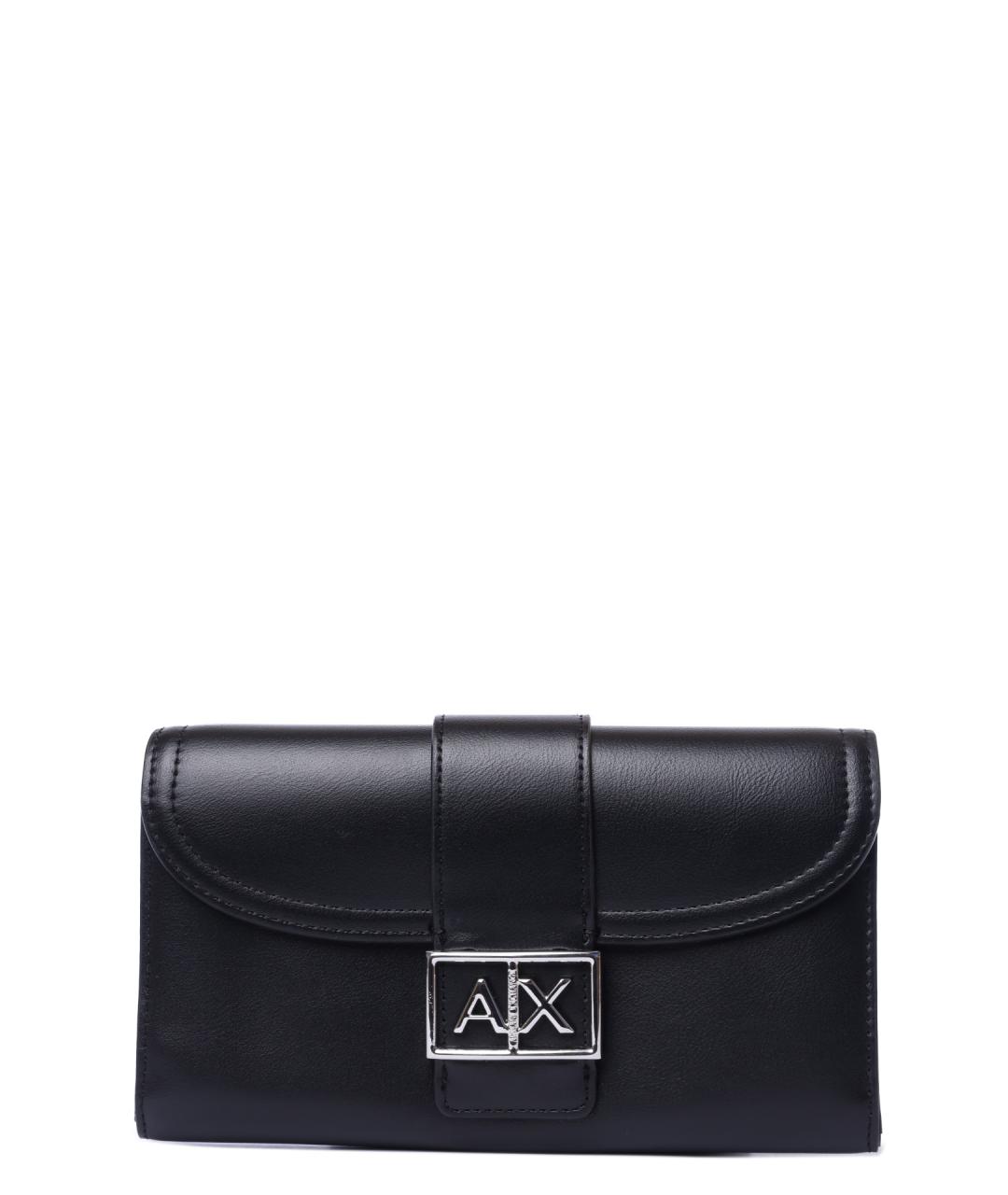 ARMANI EXCHANGE Черный кожаный кошелек, фото 1