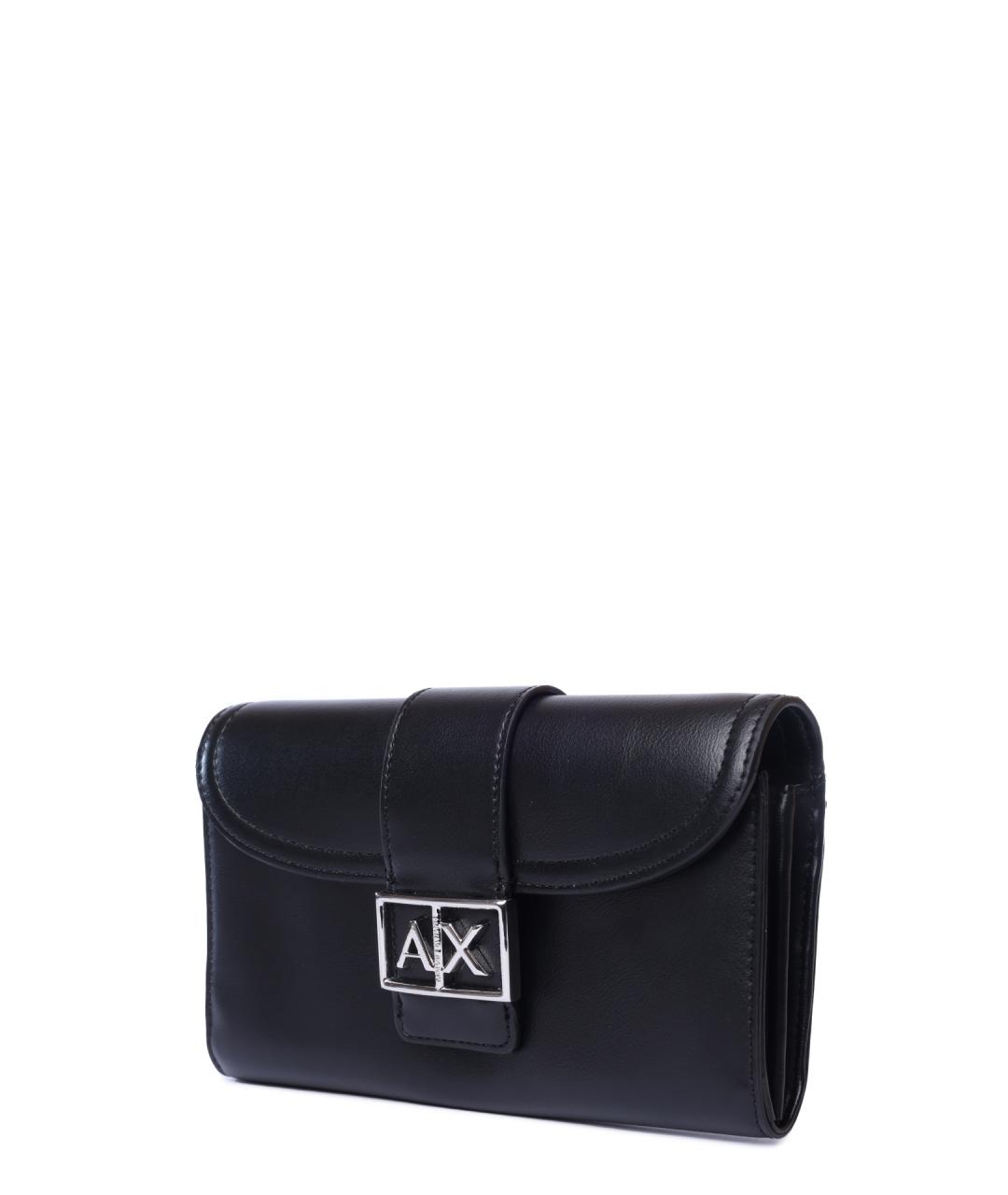 ARMANI EXCHANGE Черный кожаный кошелек, фото 2