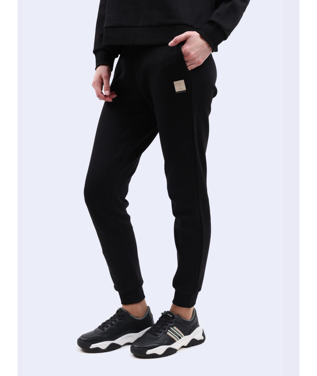 ARMANI EXCHANGE Черные хлопковые спортивные брюки и шорты, фото 3