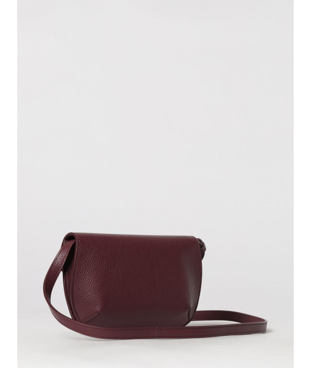 FERRAGAMO Бордовая кожаная сумка через плечо, фото 3