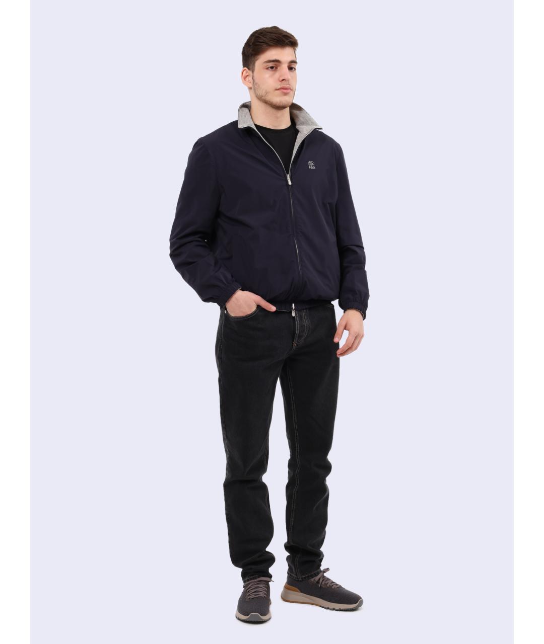 BRUNELLO CUCINELLI Темно-синяя куртка, фото 3