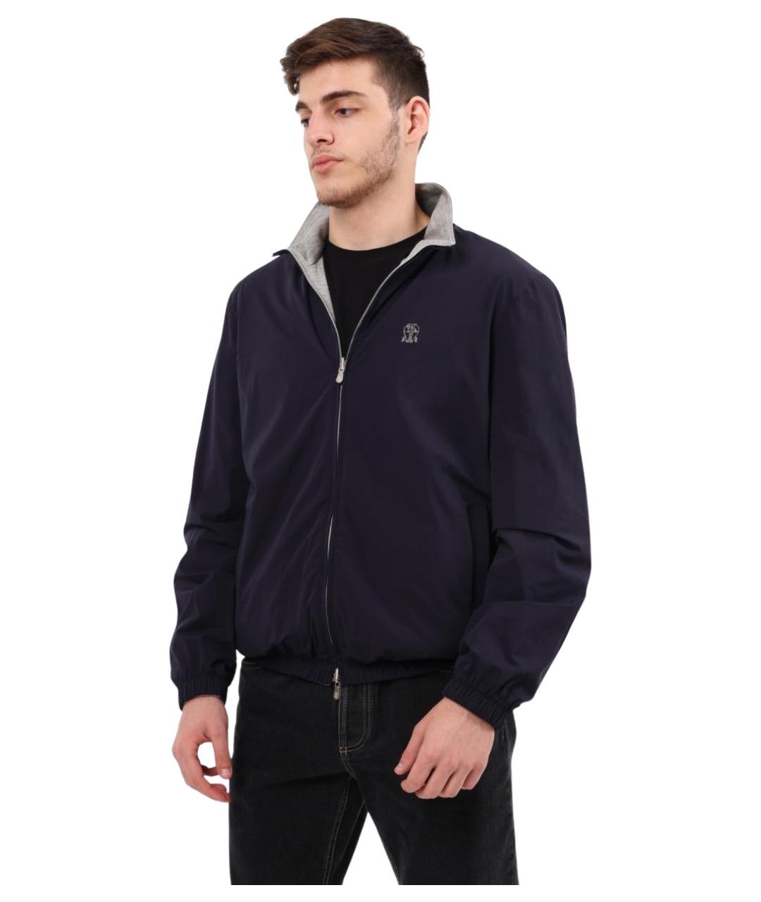 BRUNELLO CUCINELLI Темно-синяя куртка, фото 1