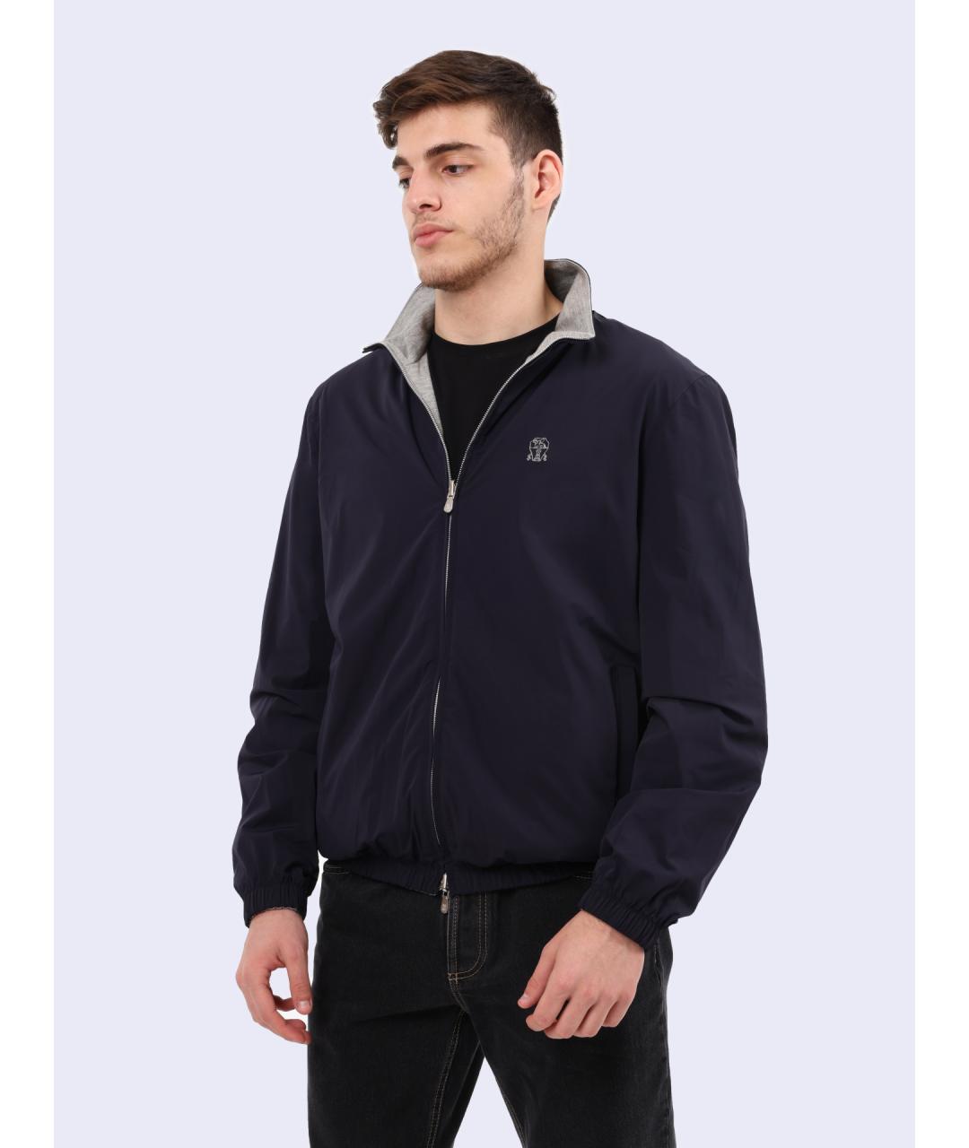 BRUNELLO CUCINELLI Темно-синяя куртка, фото 5