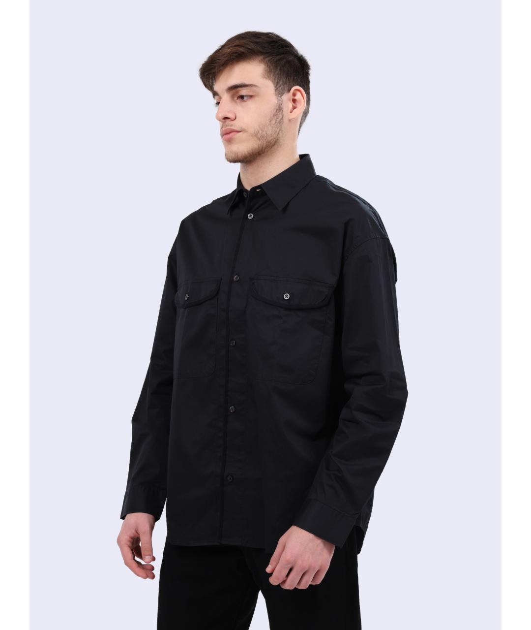 ARMANI EXCHANGE Черная хлопковая кэжуал рубашка, фото 3