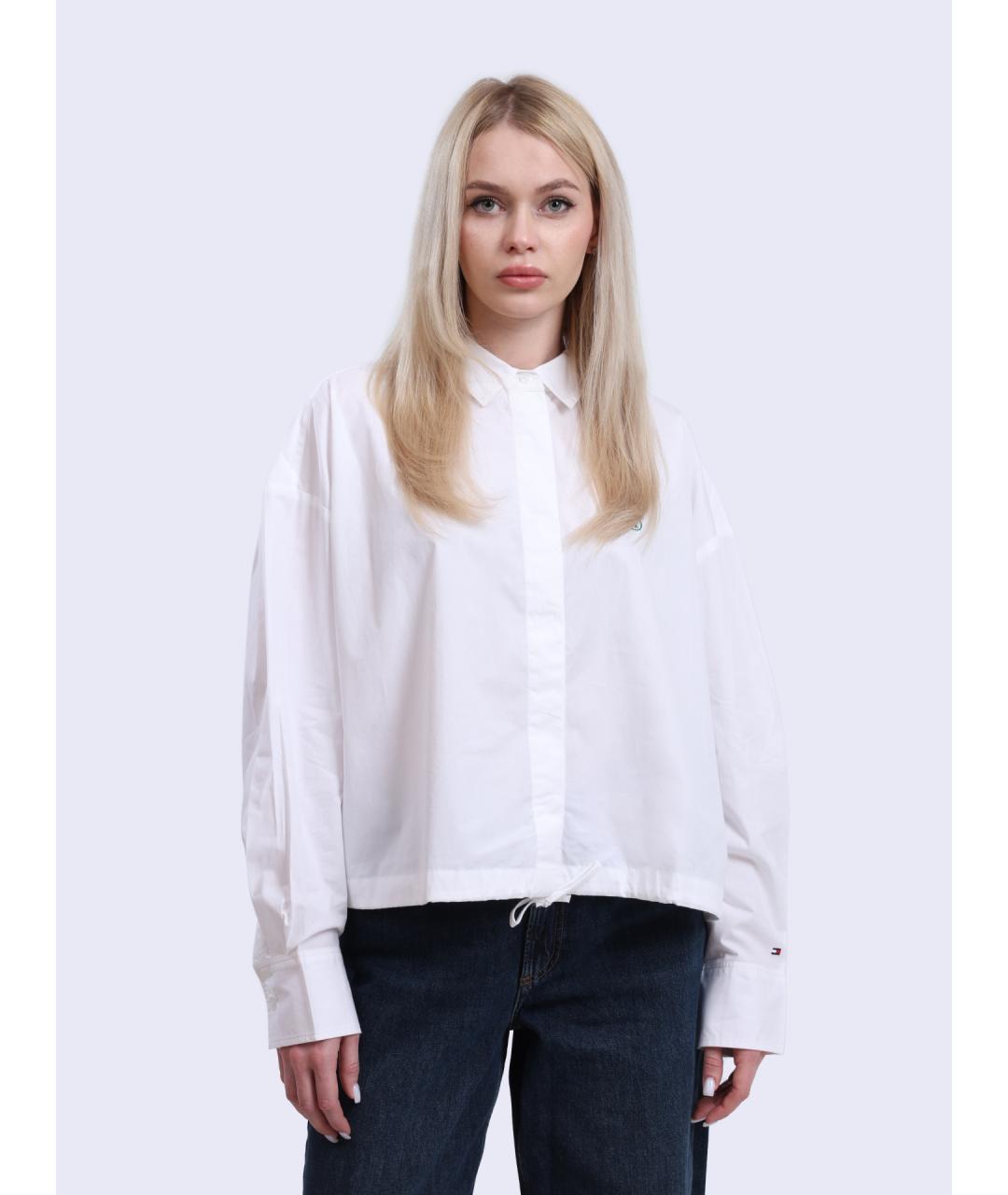 TOMMY HILFIGER Белая хлопковая рубашка, фото 2