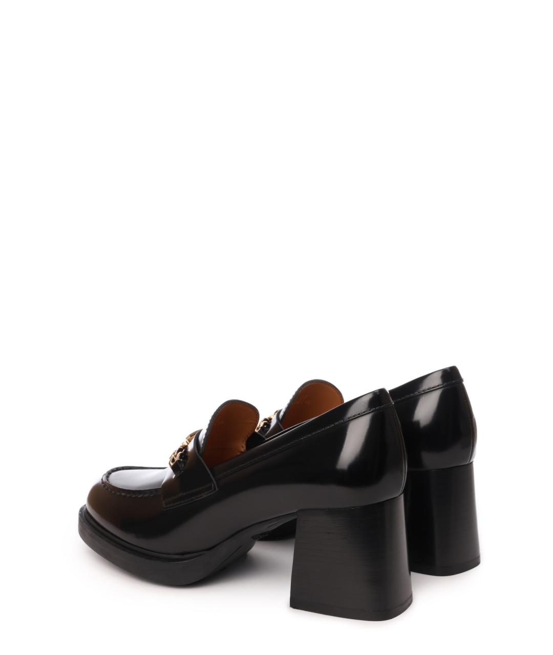 TOD'S Черные кожаные лоферы, фото 3