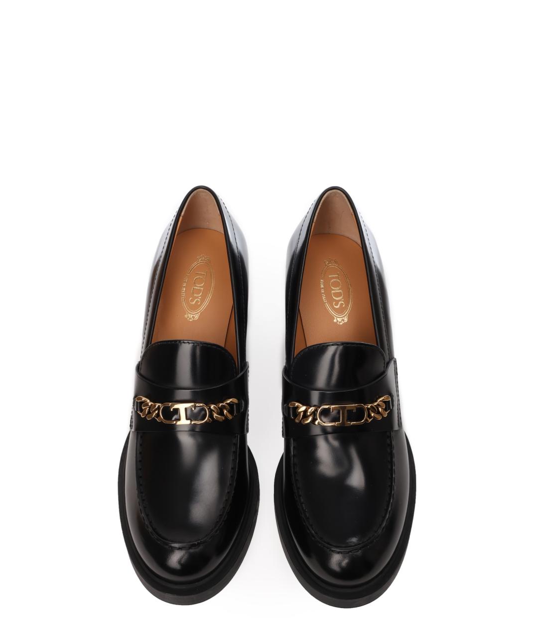 TOD'S Черные кожаные лоферы, фото 5