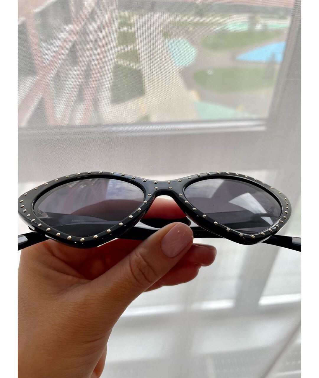 LOVE MOSCHINO Черные пластиковые солнцезащитные очки, фото 3