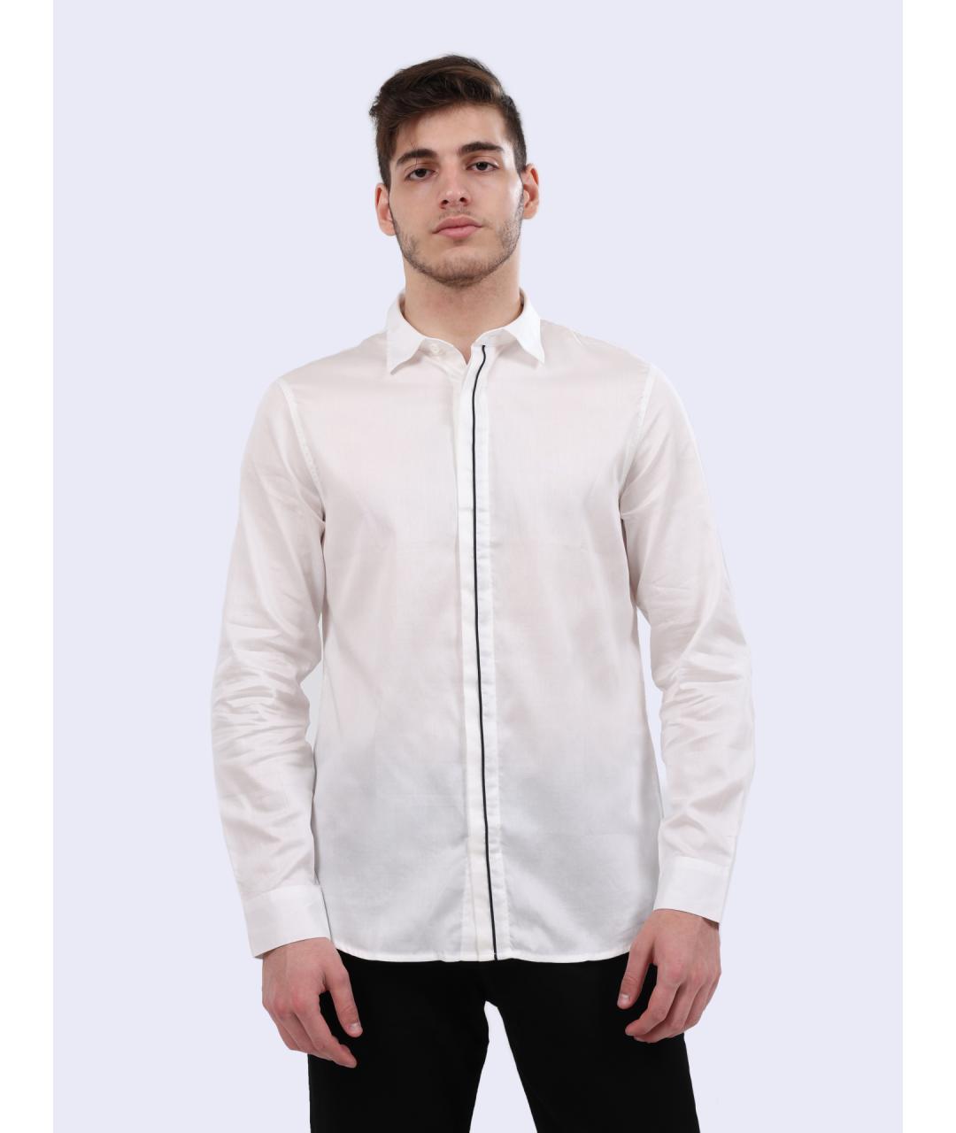 ARMANI EXCHANGE Белая хлопковая кэжуал рубашка, фото 2