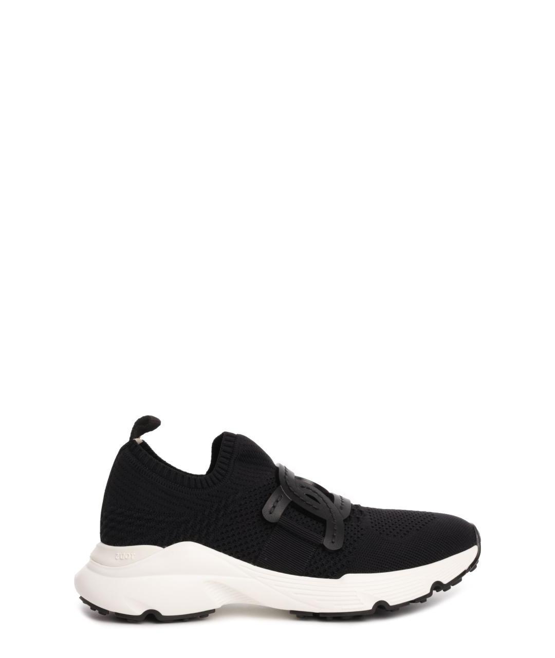 TOD'S Черные текстильные кроссовки, фото 1