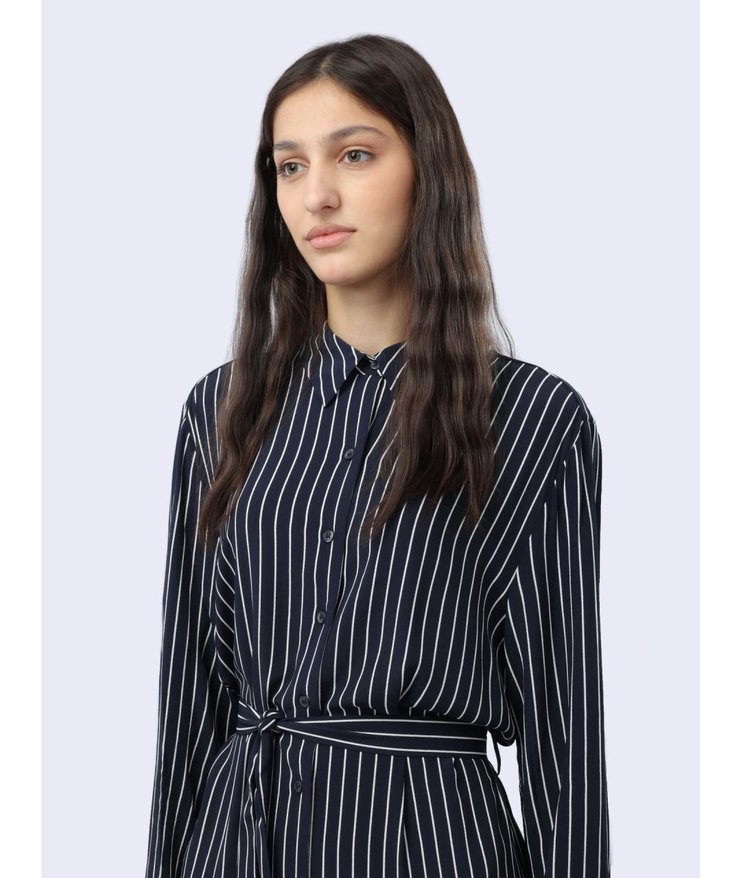 TOMMY HILFIGER Синее хлопковое повседневное платье, фото 3