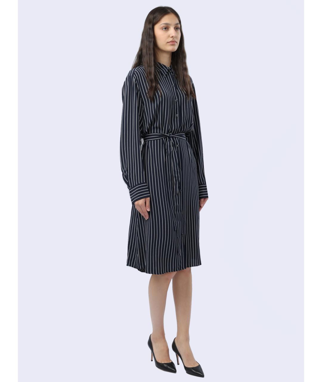 TOMMY HILFIGER Синее хлопковое повседневное платье, фото 5