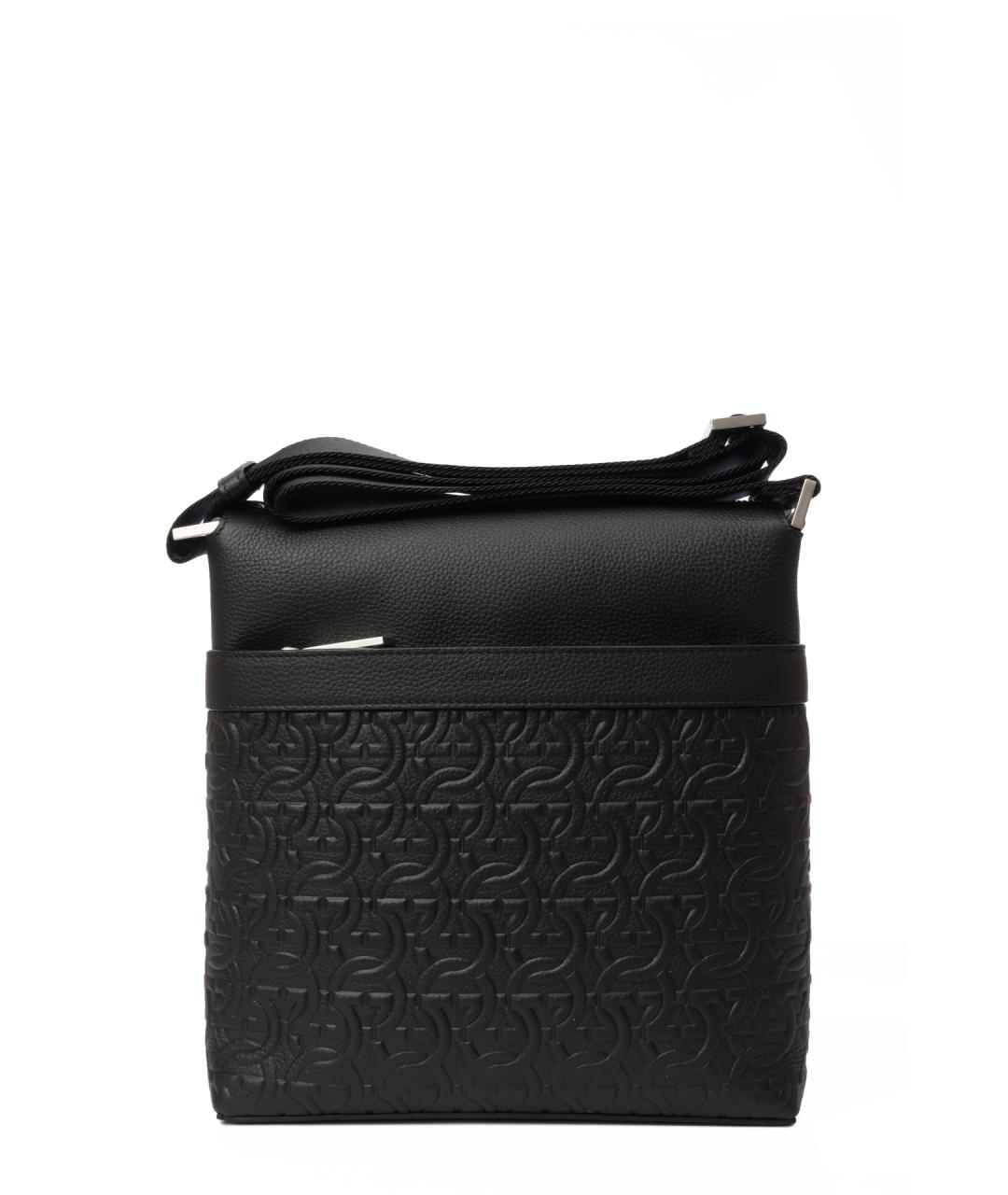 FERRAGAMO Черная сумка на плечо, фото 1