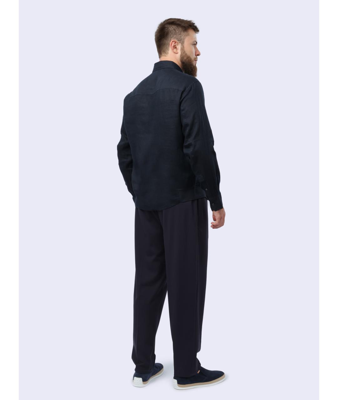 EMPORIO ARMANI Темно-синяя кэжуал рубашка, фото 6