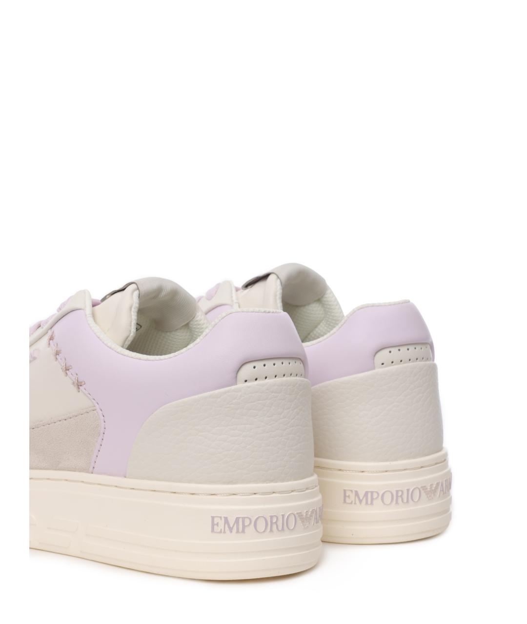 EMPORIO ARMANI Белые кожаные кеды, фото 6