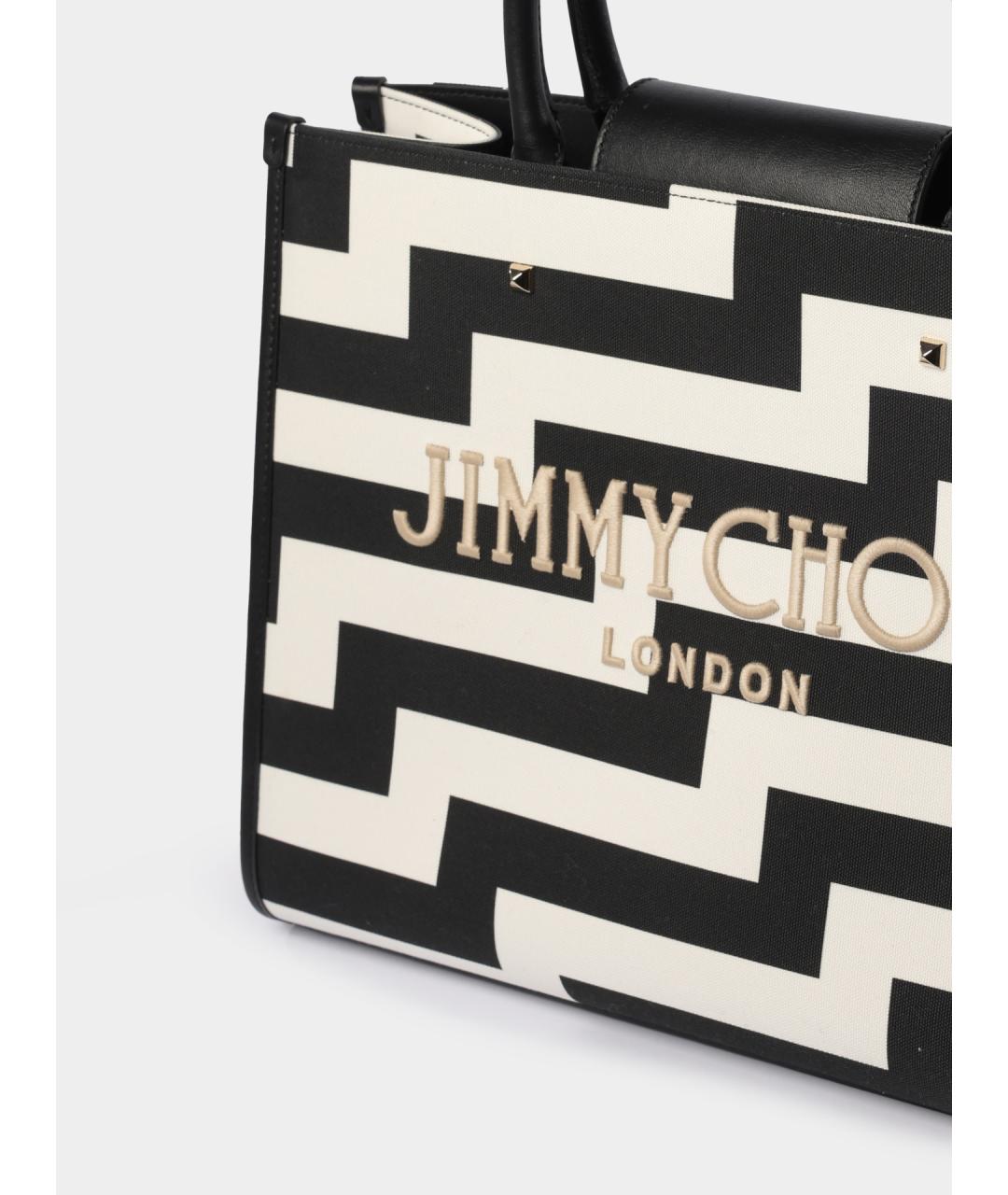 JIMMY CHOO Черная тканевая сумка тоут, фото 3