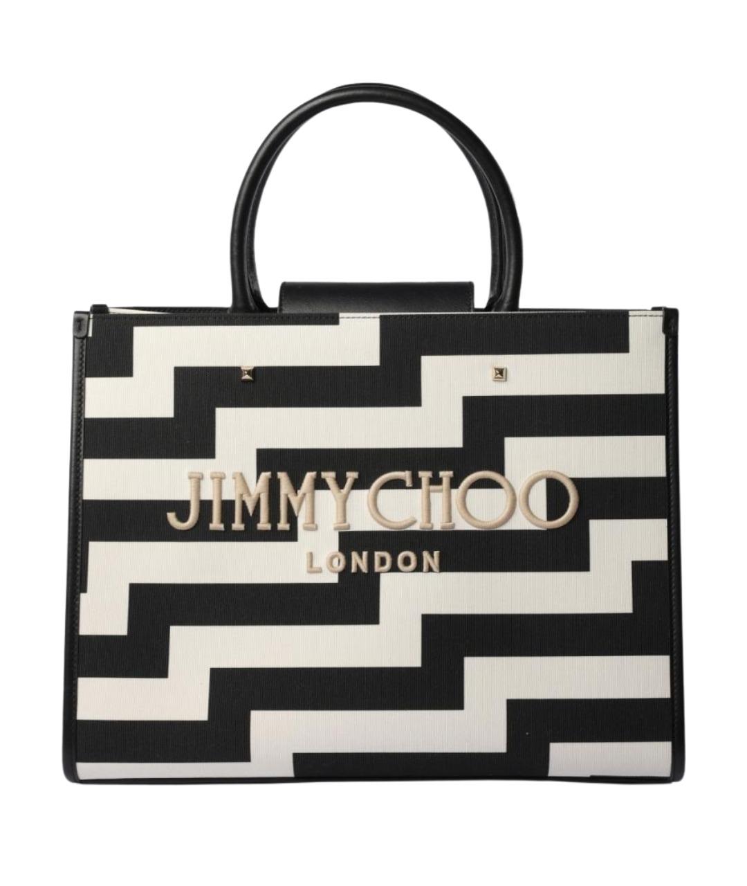 JIMMY CHOO Черная тканевая сумка тоут, фото 1