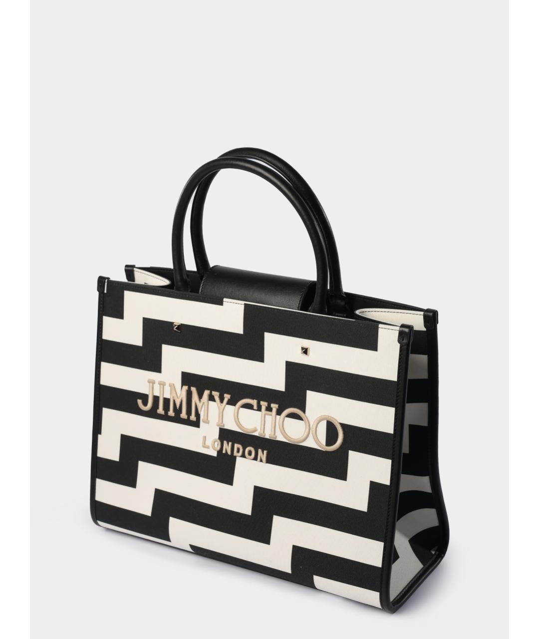 JIMMY CHOO Черная тканевая сумка тоут, фото 2