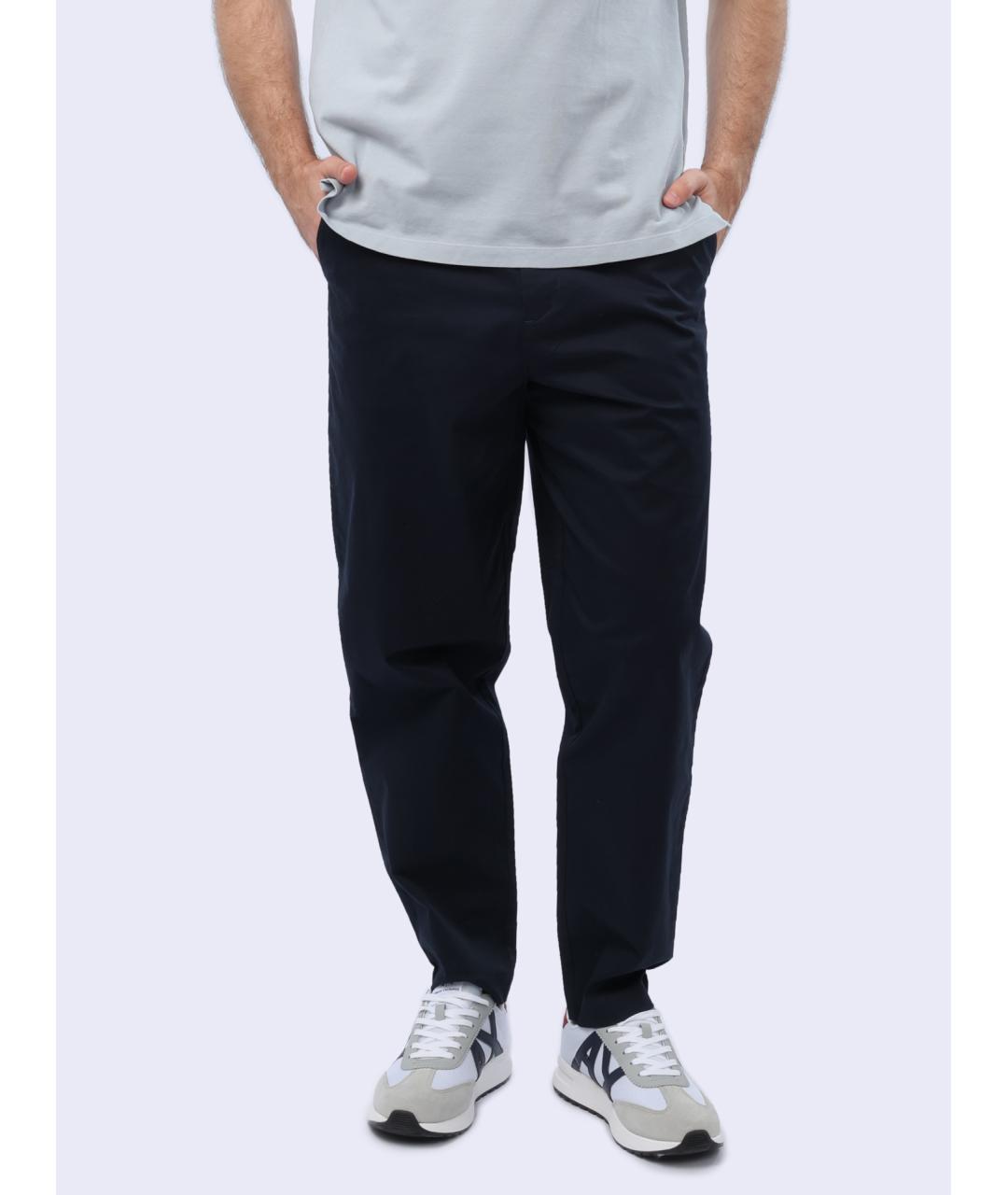 ARMANI EXCHANGE Темно-синие хлопковые повседневные брюки, фото 3