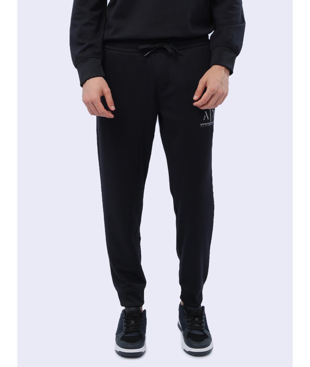 ARMANI EXCHANGE Темно-синие хлопковые повседневные брюки, фото 2