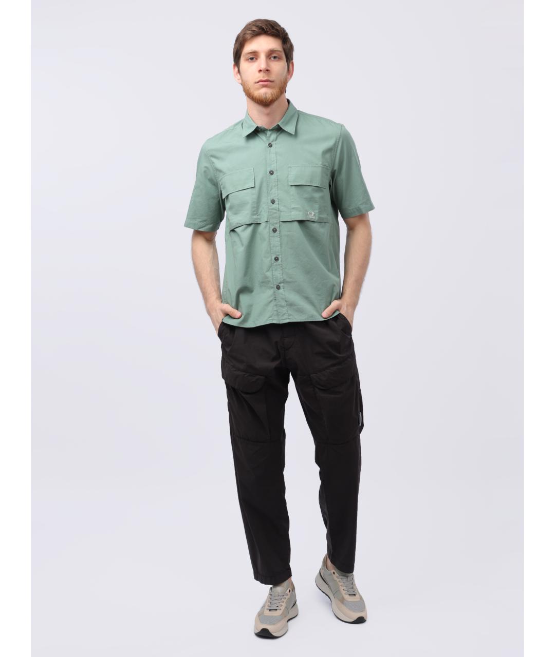 CP COMPANY Зеленая хлопковая кэжуал рубашка, фото 2