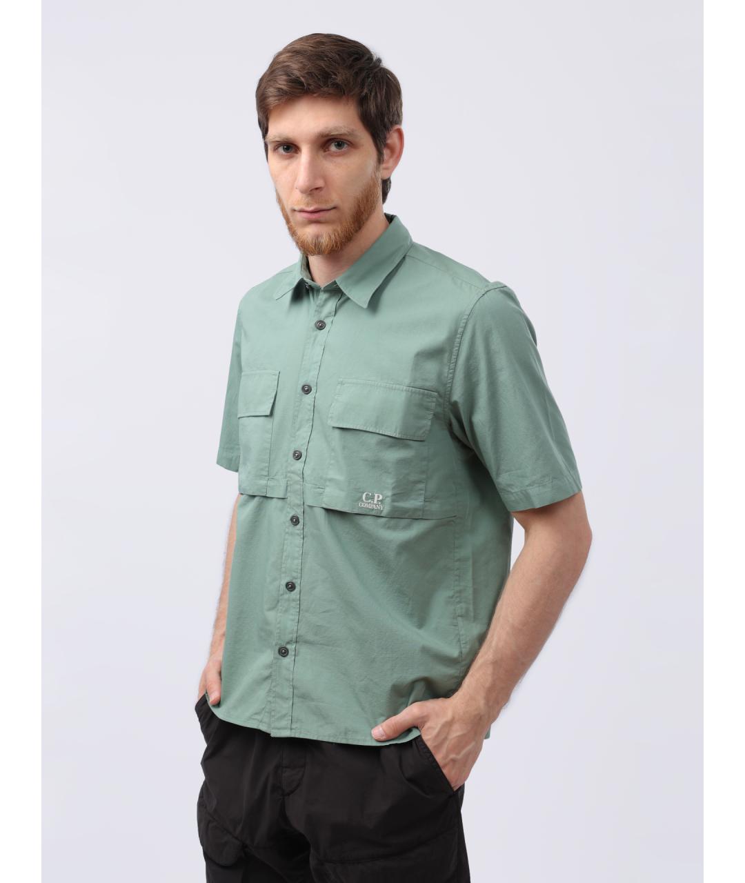 CP COMPANY Зеленая хлопковая кэжуал рубашка, фото 3