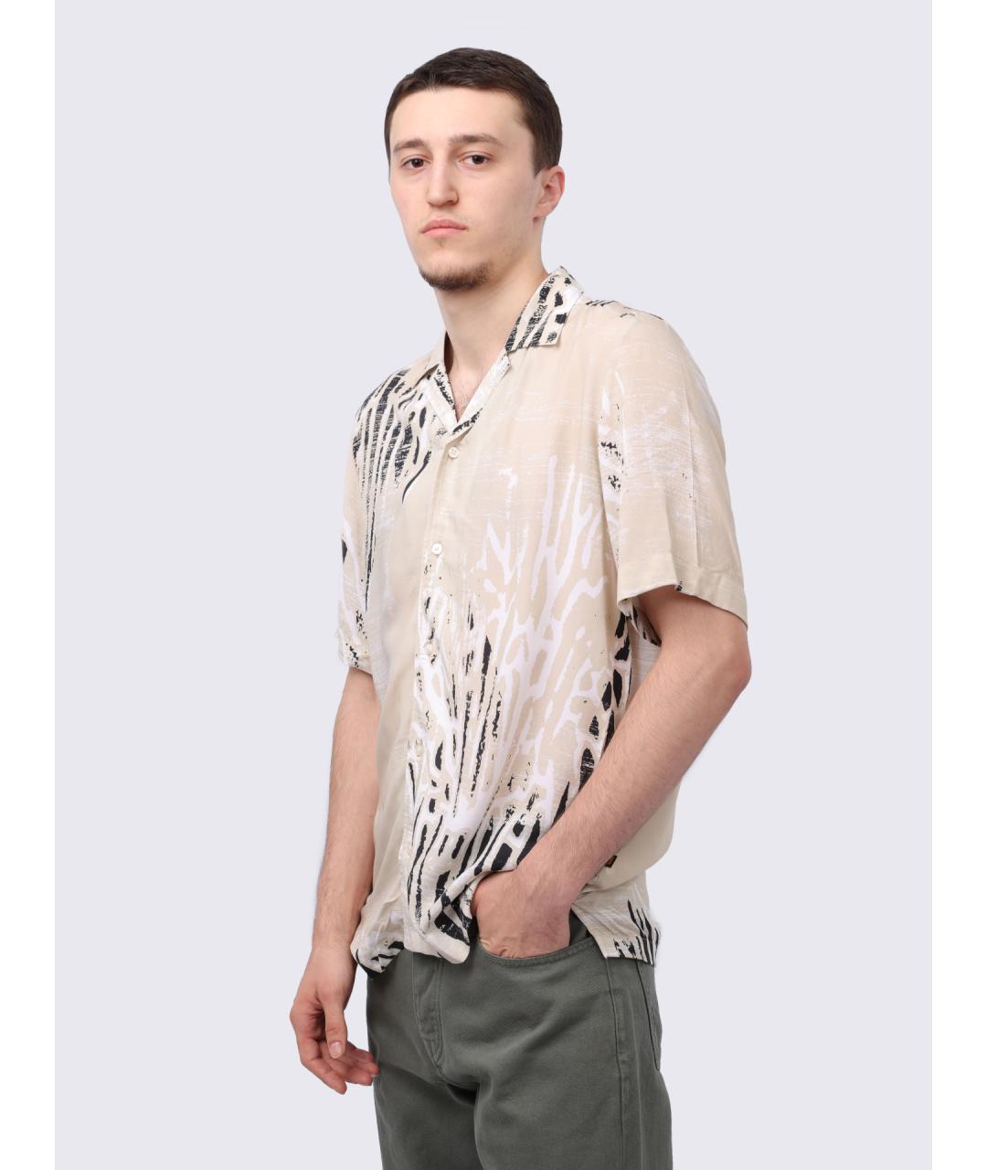 HUGO BOSS Бежевая кэжуал рубашка, фото 4
