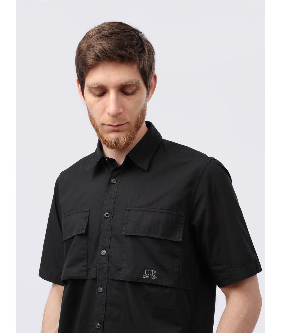 CP COMPANY Черная хлопковая кэжуал рубашка, фото 4