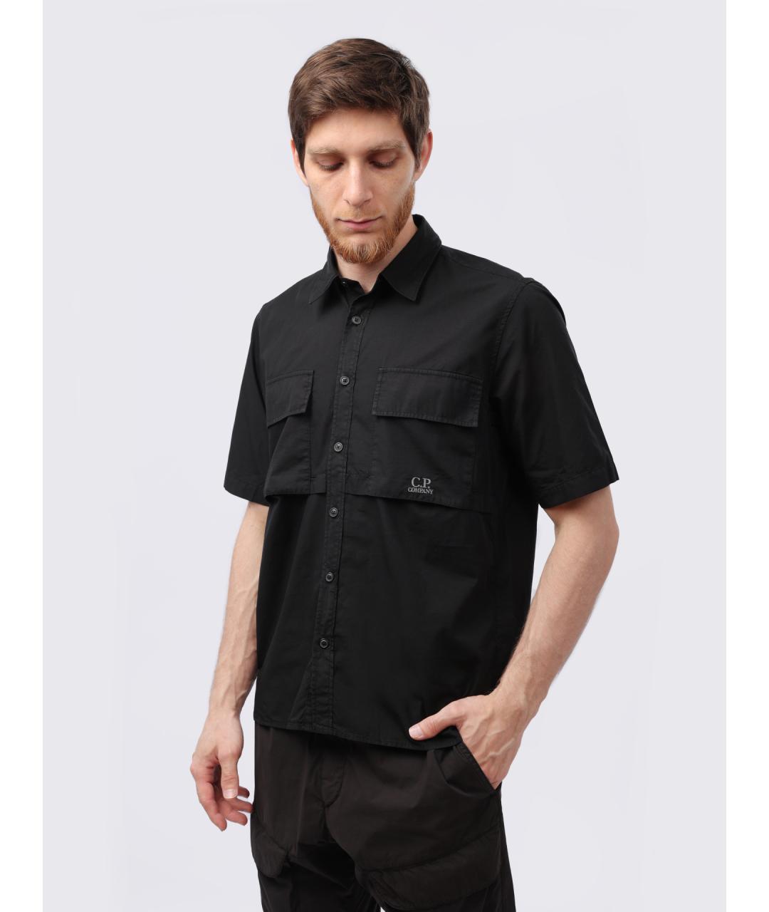 CP COMPANY Черная хлопковая кэжуал рубашка, фото 2